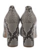 Salvatore Ferragamo Embossed Leather Animal Print Pumps