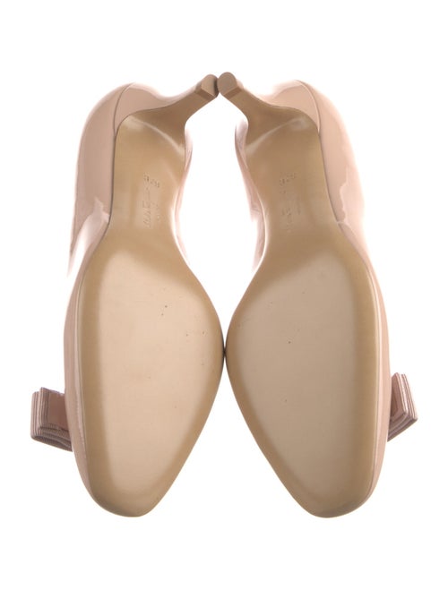Salvatore Ferragamo Patent Leather Bow Accents Pumps