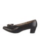 Salvatore Ferragamo Leather Bow Accents Pumps