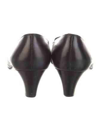 Salvatore Ferragamo Leather Bow Accents Pumps