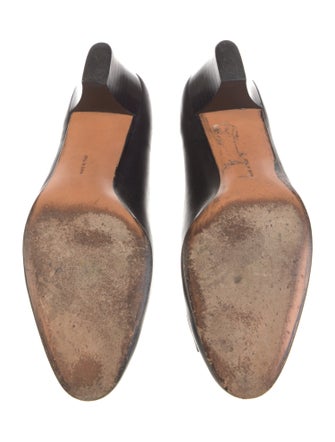 Salvatore Ferragamo Leather Bow Accents Pumps