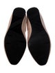 Salvatore Ferragamo Leather Bow Accents Ballet Flats