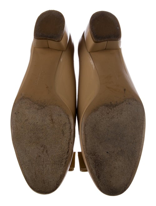 Salvatore Ferragamo Patent Leather Bow Accents Pumps