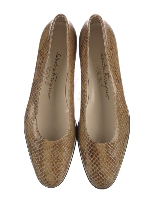 Salvatore Ferragamo Snakeskin Animal Print Flats