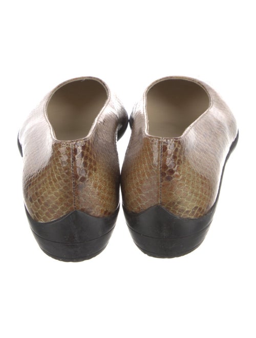 Salvatore Ferragamo Snakeskin Animal Print Flats
