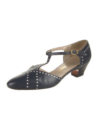 Salvatore Ferragamo Leather T-Strap Pumps