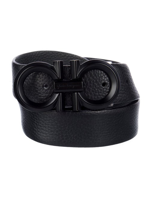 Salvatore Ferragamo Gancini Logo Leather Waist Belt