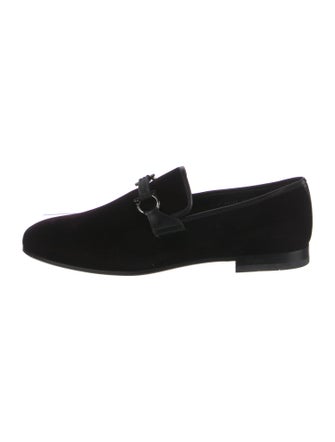 Salvatore Ferragamo Velvet Dress Loafers