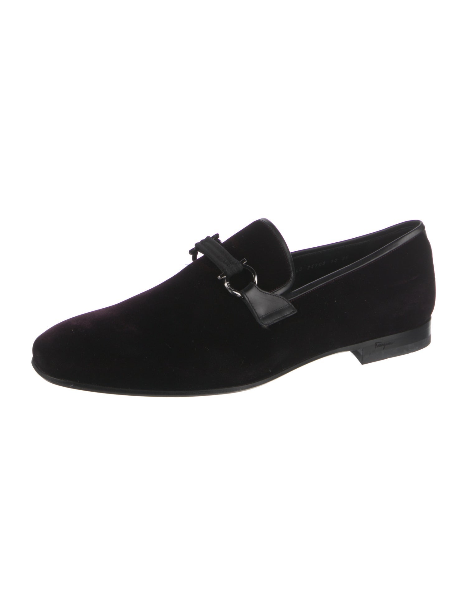 Salvatore Ferragamo Velvet Dress Loafers