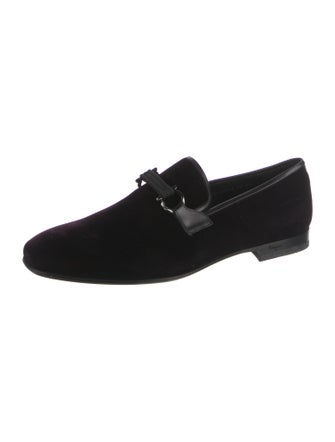 Salvatore Ferragamo Velvet Dress Loafers