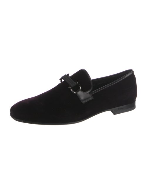 Salvatore Ferragamo Velvet Dress Loafers