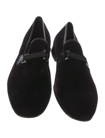 Salvatore Ferragamo Velvet Dress Loafers
