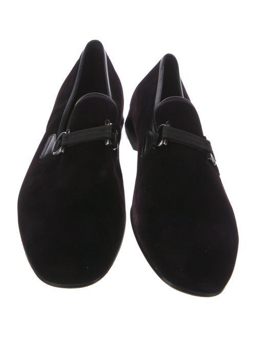 Salvatore Ferragamo Velvet Dress Loafers