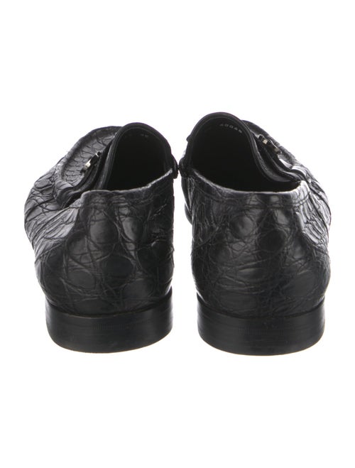 Salvatore Ferragamo Gancini Logo Crocodile Dress Loafers