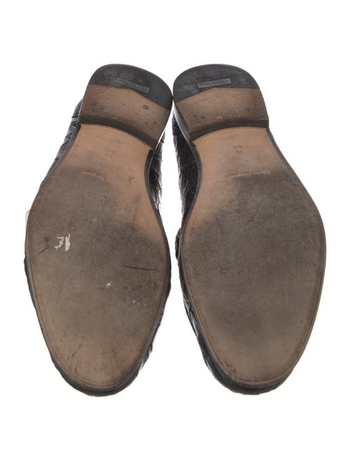 Salvatore Ferragamo Gancini Logo Crocodile Dress Loafers