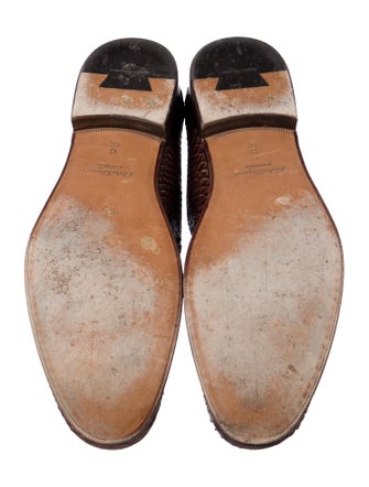 Salvatore Ferragamo Gancini Logo Python Dress Loafers