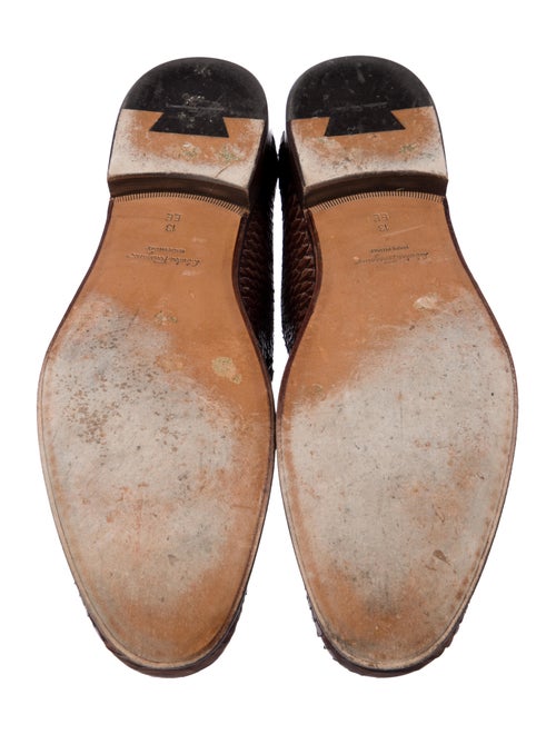 Salvatore Ferragamo Gancini Logo Python Dress Loafers