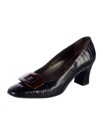 Salvatore Ferragamo Embossed Leather Pumps