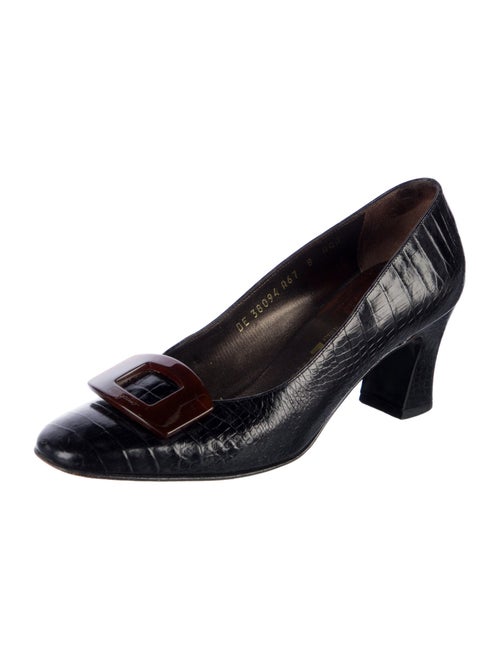 Salvatore Ferragamo Embossed Leather Pumps