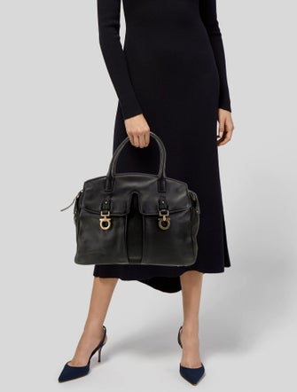Salvatore Ferragamo Leather Top Handle Bag