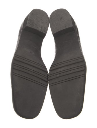 Salvatore Ferragamo Embossed Leather Animal Print Flats