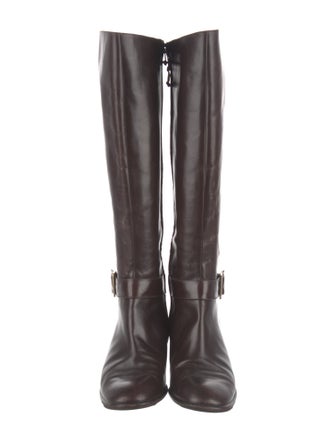 Salvatore Ferragamo Leather Riding Boots