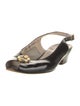 Salvatore Ferragamo Leather Animal Print Slingback Pumps