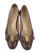 Salvatore Ferragamo Embossed Leather Animal Print Pumps