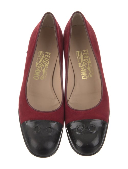 Salvatore Ferragamo Gancini Logo Suede Flats