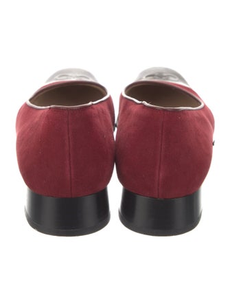 Salvatore Ferragamo Gancini Logo Suede Flats