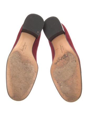 Salvatore Ferragamo Gancini Logo Suede Flats
