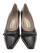 Salvatore Ferragamo Patent Leather Bow Accents Pumps