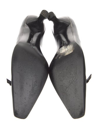 Salvatore Ferragamo Patent Leather Bow Accents Pumps