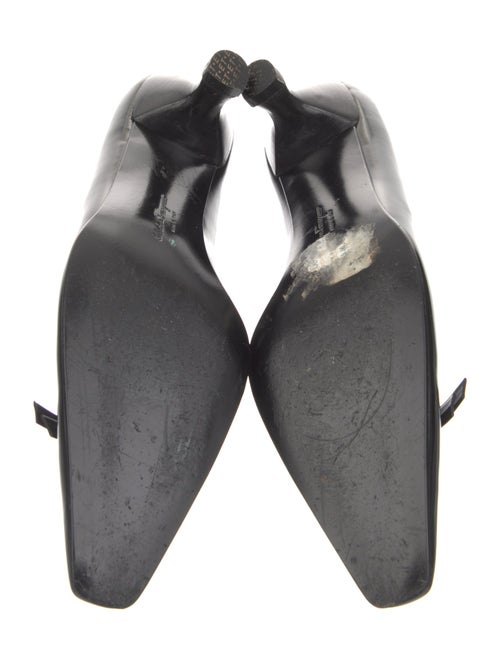Salvatore Ferragamo Patent Leather Bow Accents Pumps