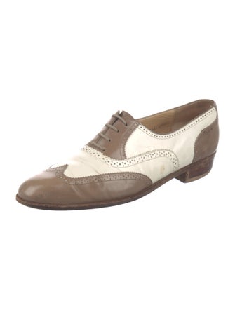 Salvatore Ferragamo Leather Lasercut Accents Oxfords