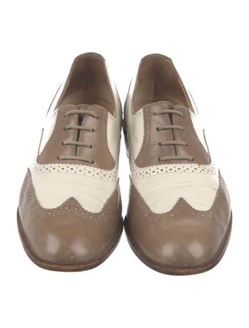 Salvatore Ferragamo Leather Lasercut Accents Oxfords