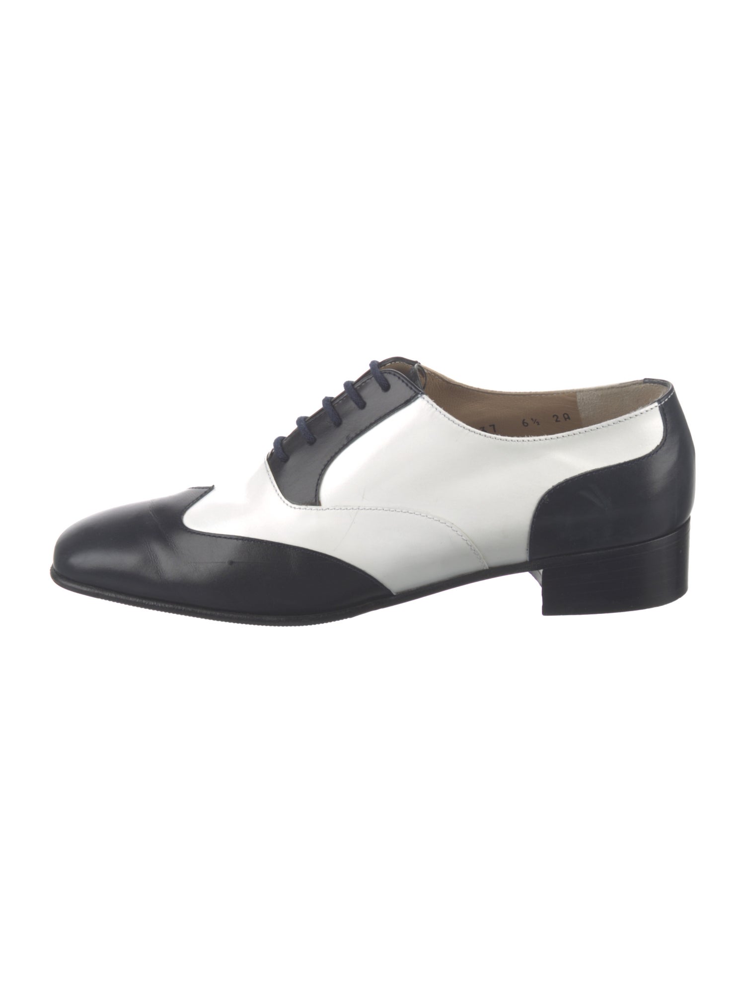 Salvatore Ferragamo Leather Colorblock Pattern Oxfords