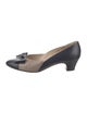 Salvatore Ferragamo Leather Bow Accents Pumps
