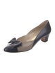 Salvatore Ferragamo Leather Bow Accents Pumps