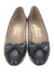 Salvatore Ferragamo Leather Bow Accents Pumps
