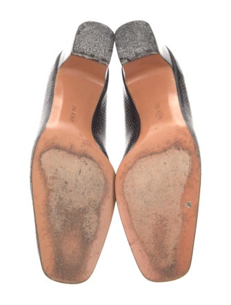 Salvatore Ferragamo Embossed Leather Animal Print Pumps