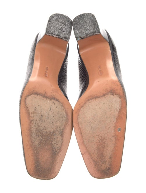 Salvatore Ferragamo Embossed Leather Animal Print Pumps