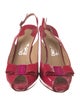 Salvatore Ferragamo Patent Leather Bow Accents Slingback Pumps