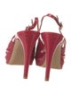 Salvatore Ferragamo Patent Leather Bow Accents Slingback Pumps