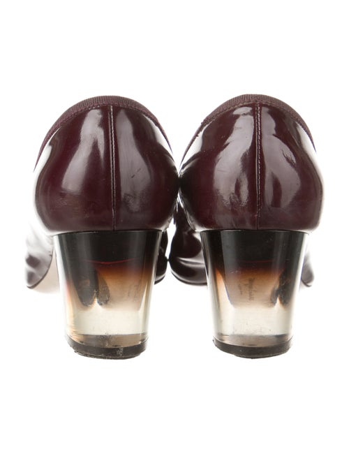 Salvatore Ferragamo Patent Leather Bow Accents Pumps