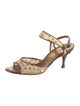 Salvatore Ferragamo Lace Printed Slingback Sandals