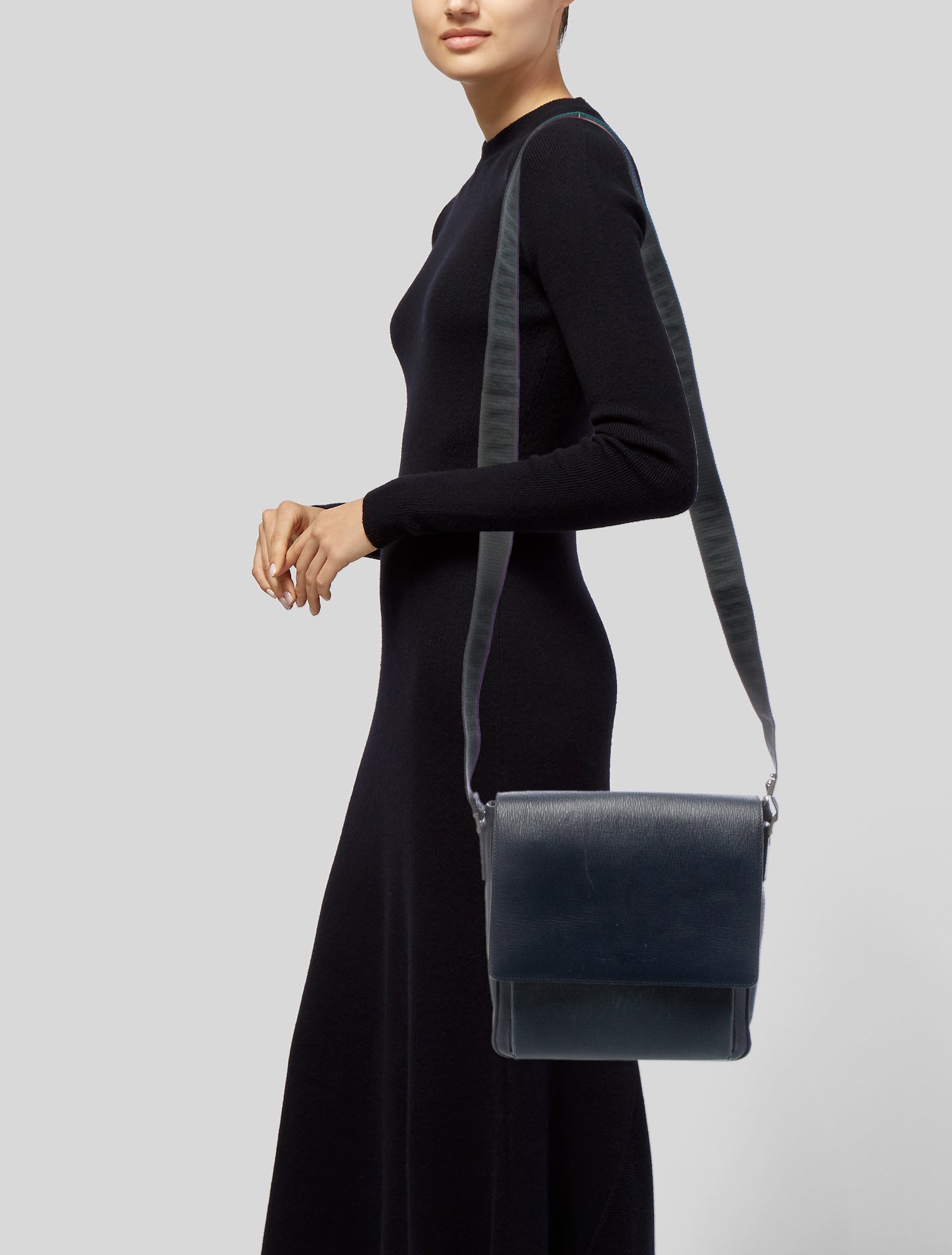 Salvatore Ferragamo Leather Messenger Bag