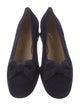 Salvatore Ferragamo Suede Bow Accents Pumps