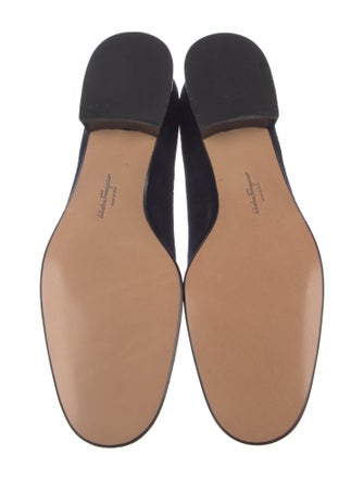 Salvatore Ferragamo Suede Bow Accents Pumps