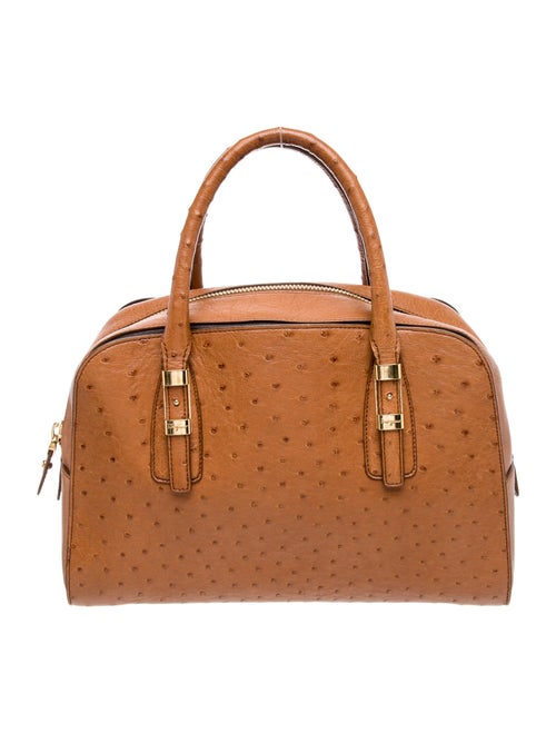 Salvatore Ferragamo Ostrich Top Handle Bag